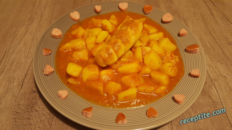 Снимки към Картофена яхния с чушки