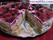 снимка 4 към рецепта Плодова торта с бишкоти