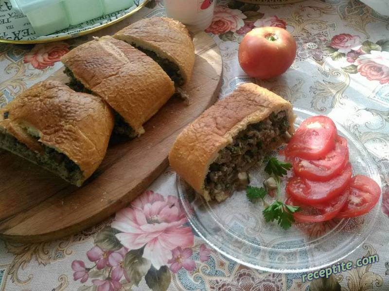 Снимки към Пълнен хляб с кайма и гъби