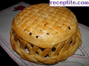 снимка 8 към рецепта Плетена кошница от тесто
