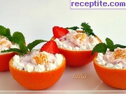 снимка 5 към рецепта Плодов крем в чашки от портокал