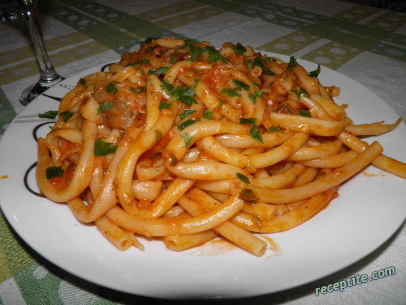 Снимки към Букатини ал*Аматричана (Bucatini all*Amatriciana)