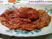 снимка 3 към рецепта Пиле с прясно зеле