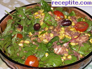 Италианска салата с риба тон и царевица
