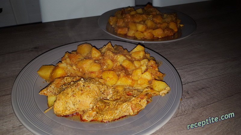 Снимки към Картофи на фурна с месо