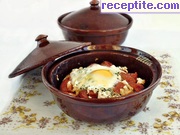 снимка 1 към рецепта Гювечета с пържени чушки и филе