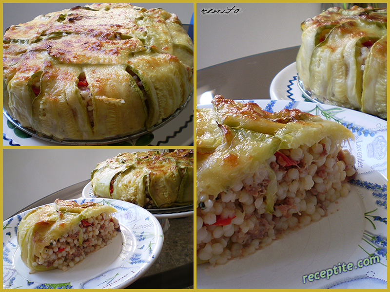 Снимки към Патладжанена торта с кайма и макарони