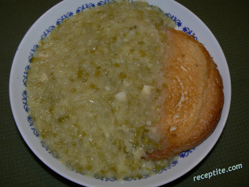 Снимки към Супа от праз с картофи