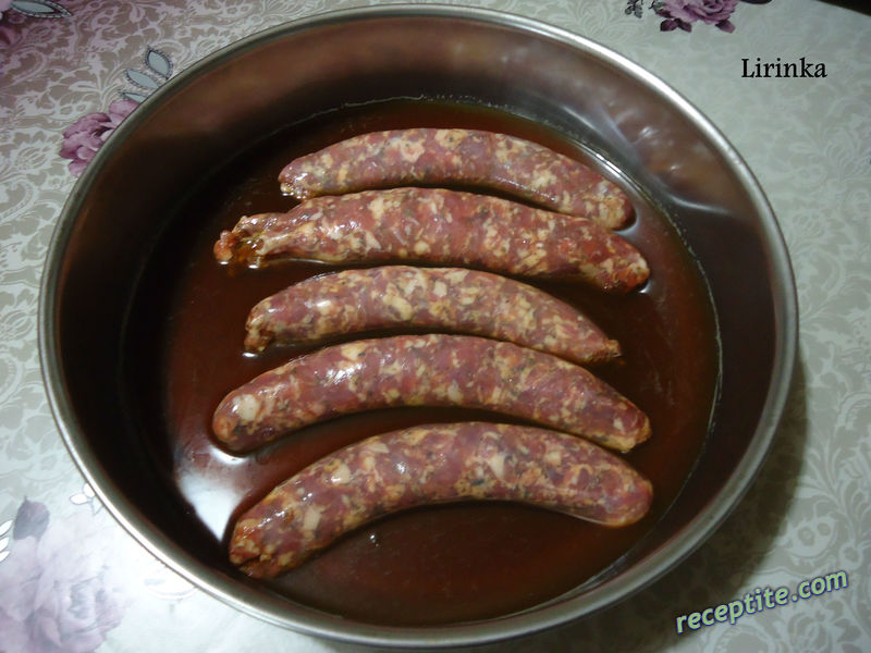 Снимки към Карначета с бира на фурна