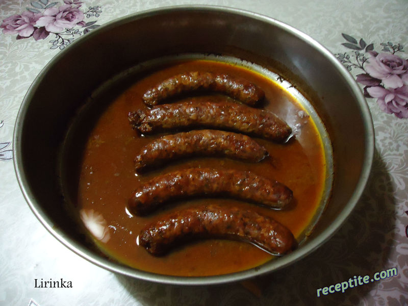 Снимки към Карначета с бира на фурна