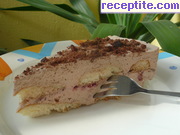 снимка 1 към рецепта Бишкотена торта с малини
