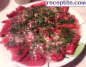 снимка 4 към рецепта Печени чушки с чеснов крем