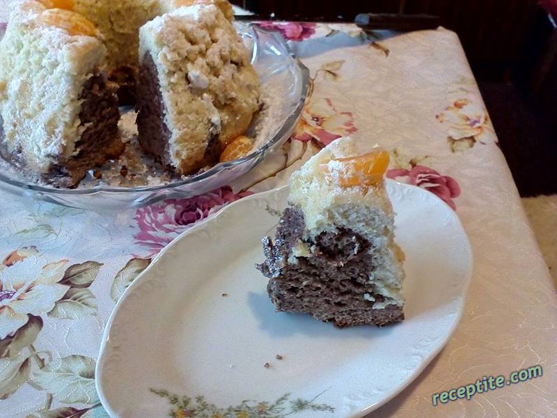 Снимки към Кекс с прясно мляко и какао