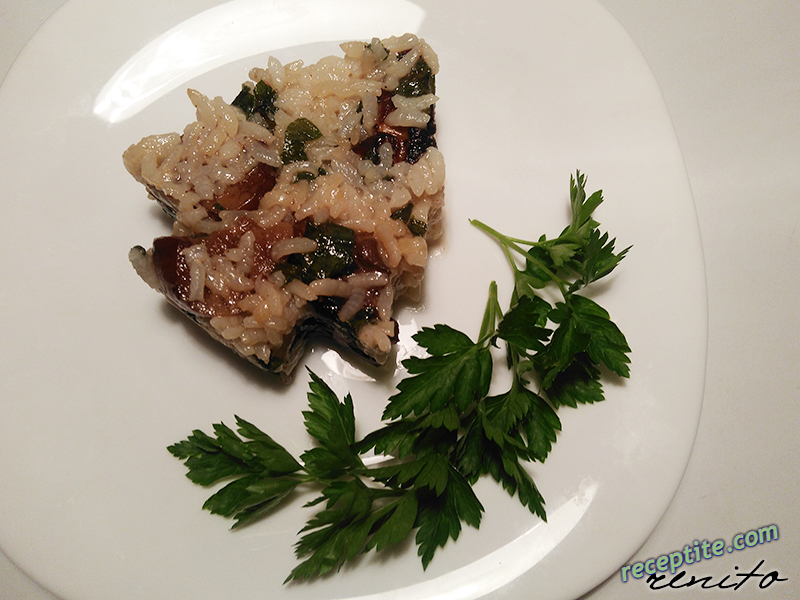 Снимки към Ориз с гъби на фурна
