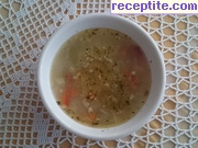 Супа с кайма, бекон, гъби и зеленчуци