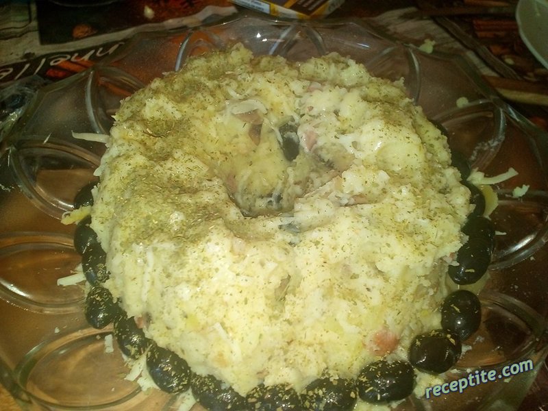 Снимки към Картофен кекс с гъби и маслини