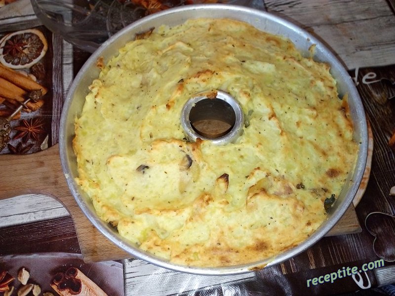Снимки към Картофен кекс с гъби и маслини