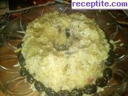 снимка 1 към рецепта Картофен кекс с гъби и маслини