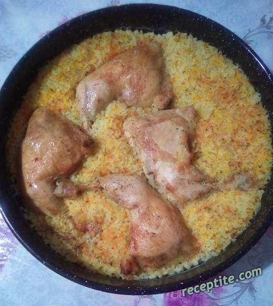Снимки към Пиле с ориз на фурна
