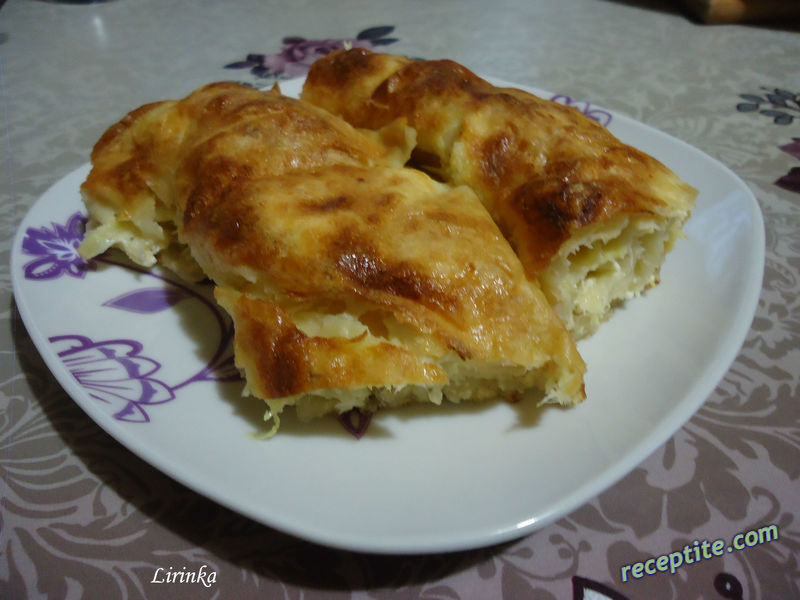 Снимки към Баница от къпани кори със сирене