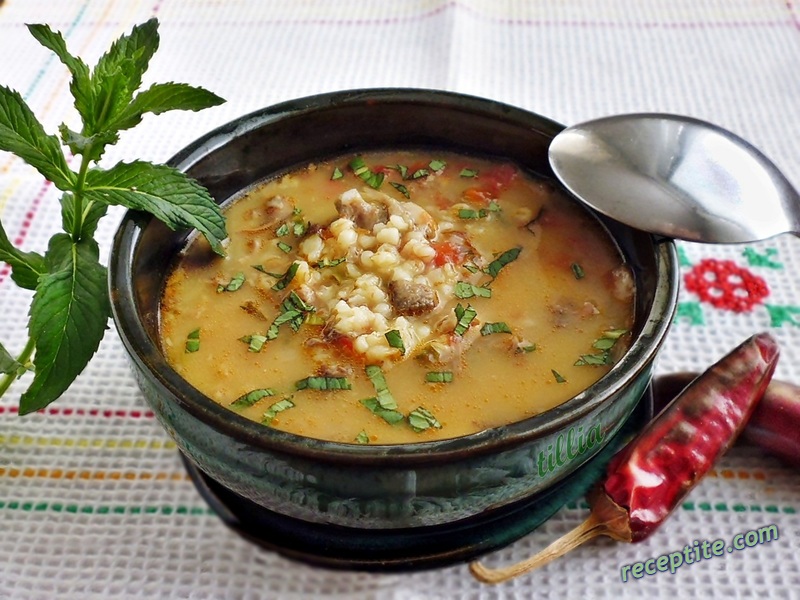 Снимки към Супа от агнешка главичка с ориз или булгур