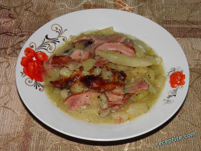 Снимки към Гювеч с топено сирене