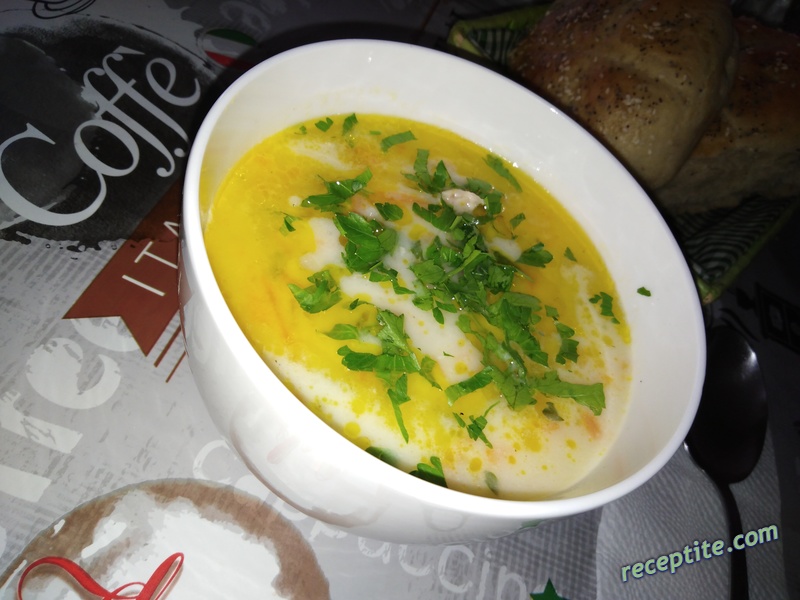 Снимки към Пилешка супа с фиде, картофи и застройка