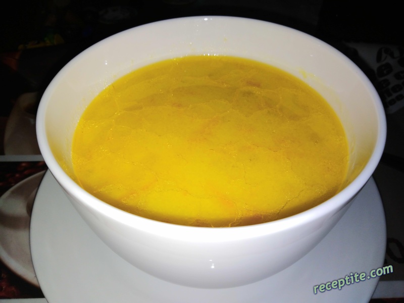 Снимки към Пилешка супа с фиде, картофи и застройка