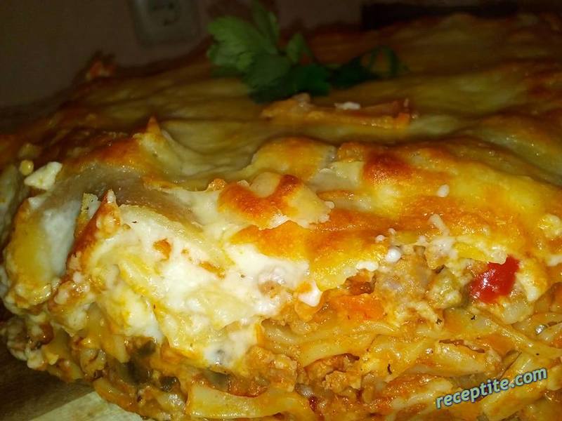 Снимки към Лазаня с гъби и маслини във форма за торта