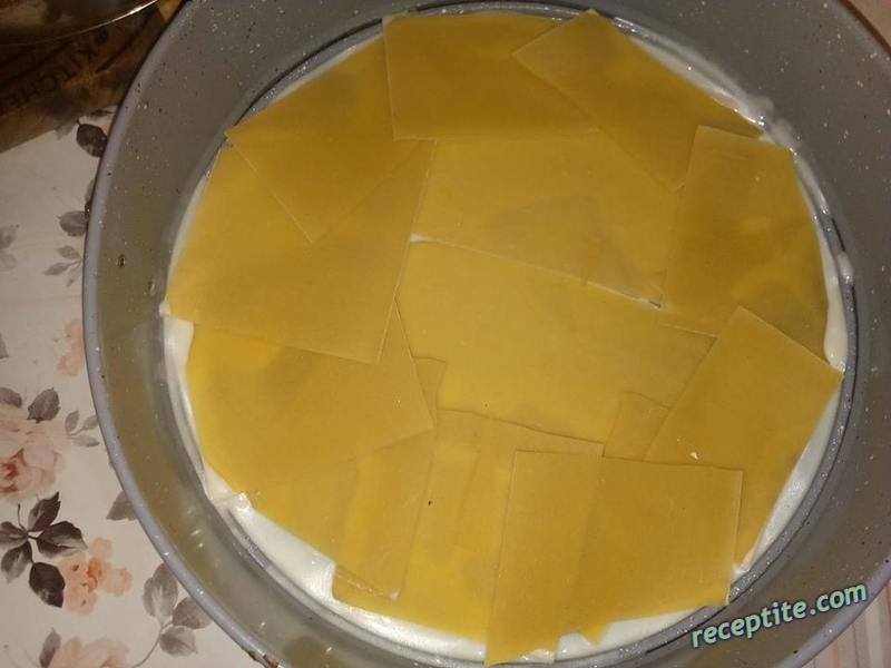 Снимки към Лазаня с гъби и маслини във форма за торта