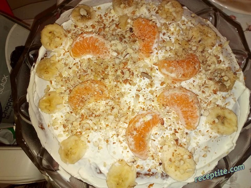 Снимки към Торта с маскарпоне, плодове и ядки