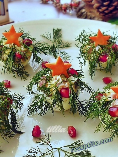 Снимки към Предястие елхички от варени яйца