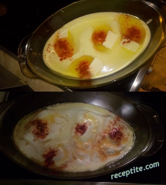 Снимки към Яйца с кисело мляко на фурна