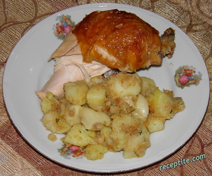 Снимки към Апетитни картофи с копър и масло