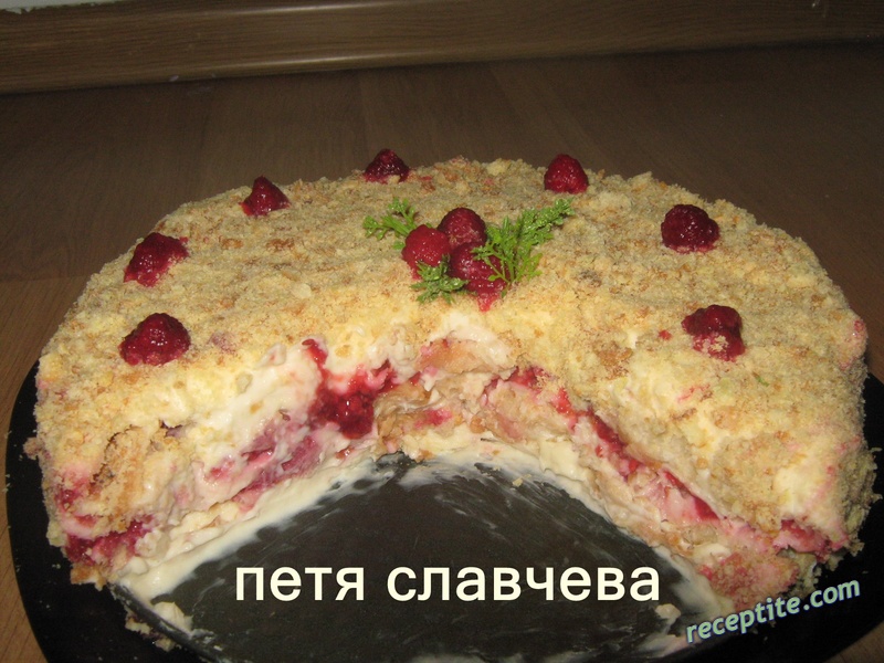 Снимки към Малинова торта със сладки Сълзица