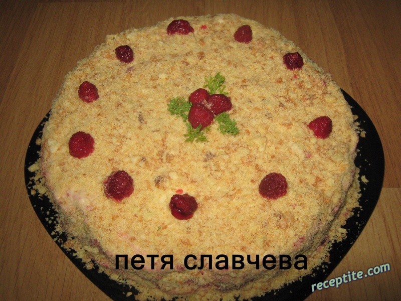 Снимки към Малинова торта със сладки Сълзица