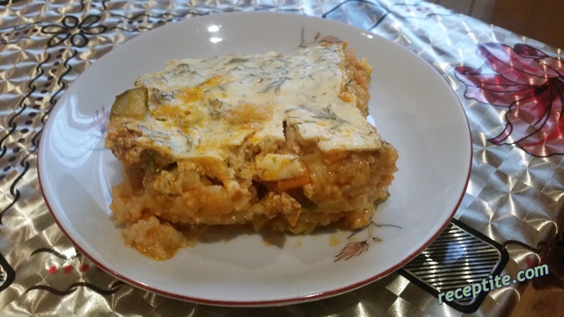 Снимки към Мусака от тиквички, ориз и кайма