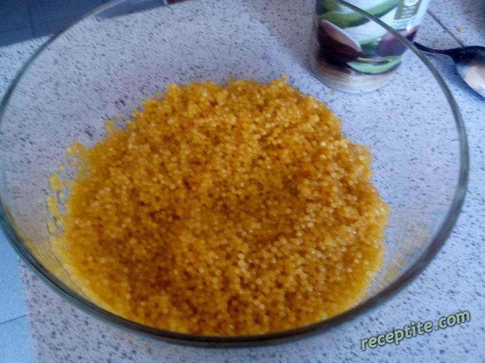 Снимки към Кус-кус с бекон и зеленчуци