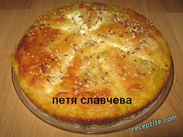 Снимки към Баница с макарони и кус-кус