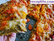 Пица (тарт) с пълнозърнесто брашно, гъби и домати