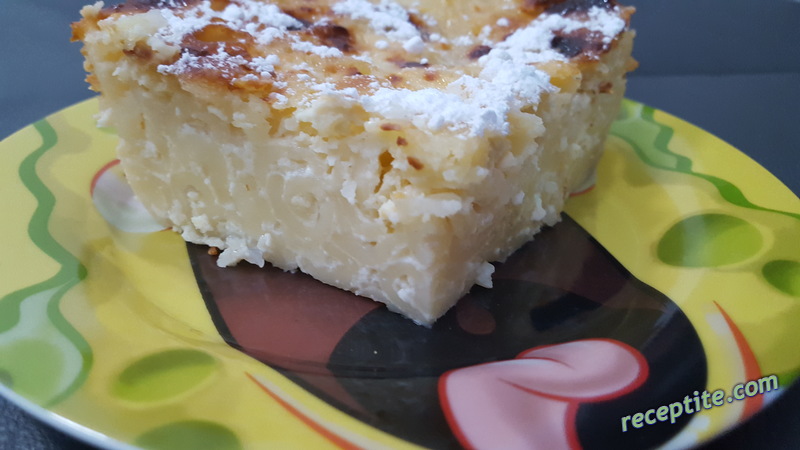 Снимки към Макарони със сирене и захар на фурна
