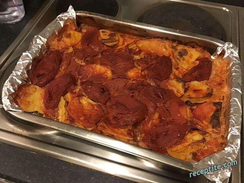 Снимки към Ориз с картофи и домати на фурна