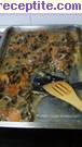 снимка 2 към рецепта Пилешки филета с гъби и моркови на фурна