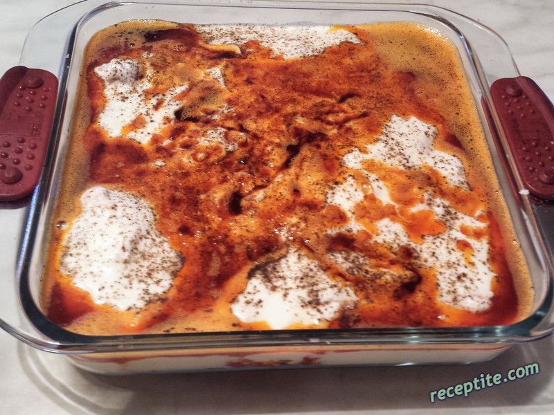 Снимки към Бурания с чушки