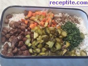 снимка 2 към рецепта Салата от ориз и зеленчуци