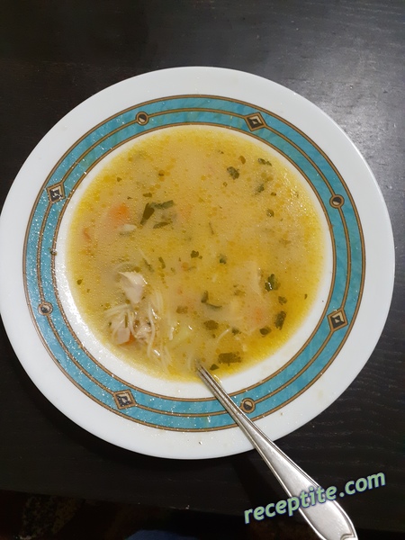 Снимки към Пилешка супа с гръцка застройка