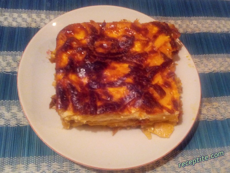 Снимки към Мусака от юфка и пилешко месо