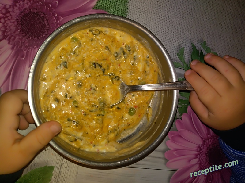 Снимки към Ориз със спанак и грах