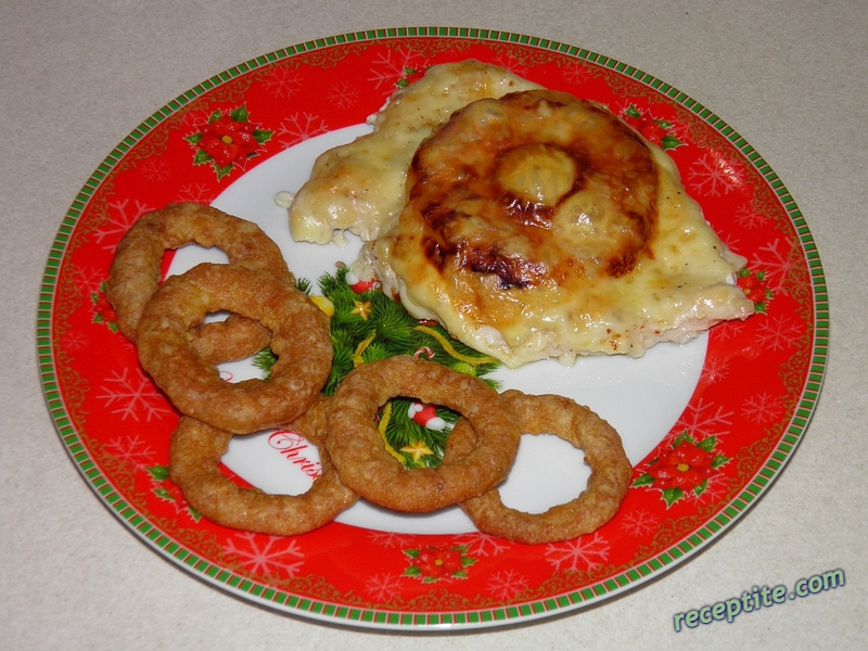 Снимки към Пилешки пържоли с ананас