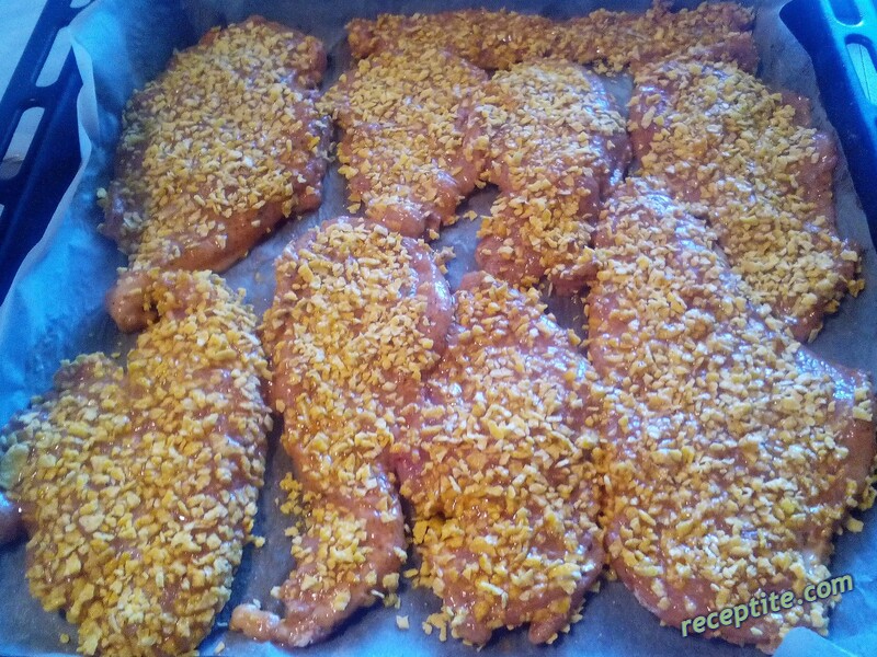 Снимки към Пилешки хапки с чеснов сос